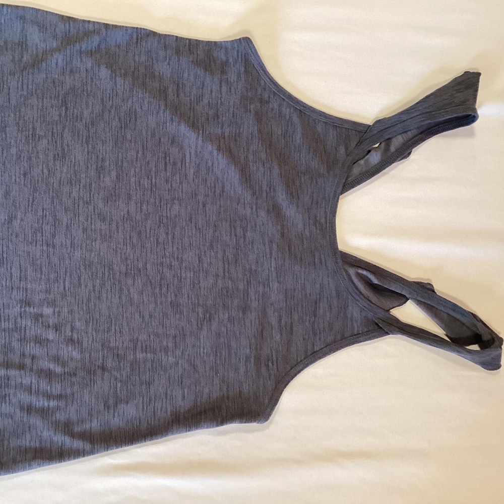 Grey tank top open back design